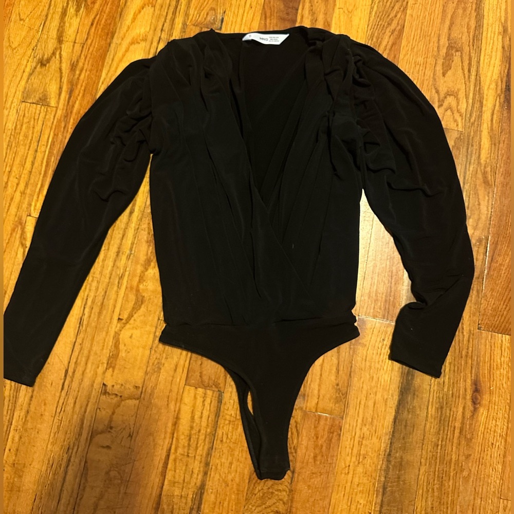 Mango Classic Black Bodysuit